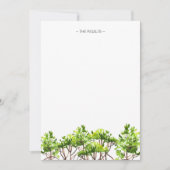 Aquarellmangroven Personalisierte Mitteilungskarte (Vorderseite)