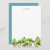 Aquarellmangroven Personalisierte Mitteilungskarte (Vorne/Hinten)