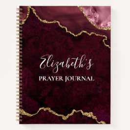 Aquarellmarble Geode Rose Goldenes Prayer Journal Notizblock