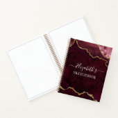 Aquarellmarbor Geode Rose Gold Sketchbook Notizblock (Innenseite)