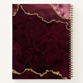 Aquarellmarbor Geode Rose Gold Sketchbook Notizblock (Rückseite)