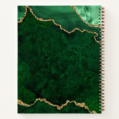 Aquarellmarbor Gold Green Geode Sketchbook Notizblock (Rückseite)