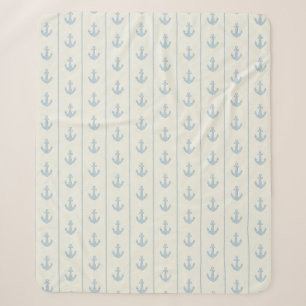 Aquarellmarineanker und Seilstreifen Sherpadecke