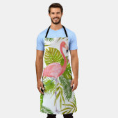 Aquarellmarker-Abbildung des rosa Flamingo bi Schürze (Getragen)