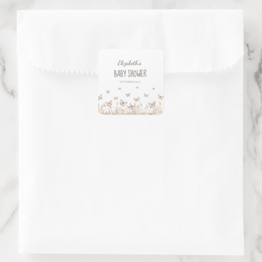 Aquarellmärsche Quadratischer Aufkleber (Tasche)