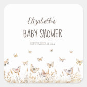 Aquarellmärsche Quadratischer Aufkleber (Vorderseite)