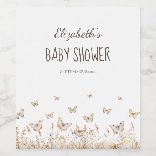 Aquarellmärsche Weinetikett (Einzelnes Label)