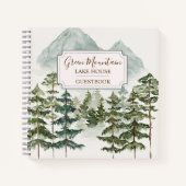 Aquarellmauer Berghaus Seehaus Gästebbuch Notizblock (Vorderseite)