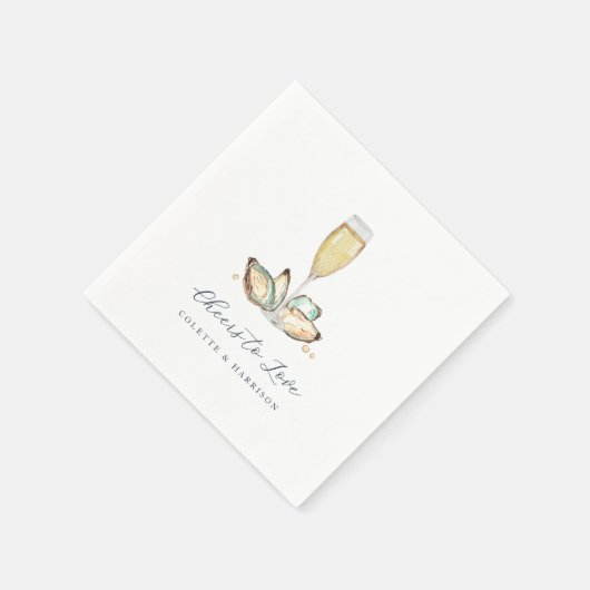 Aquarellmauer & Perle "Cheers to Liebe" Serviette (Ecke)
