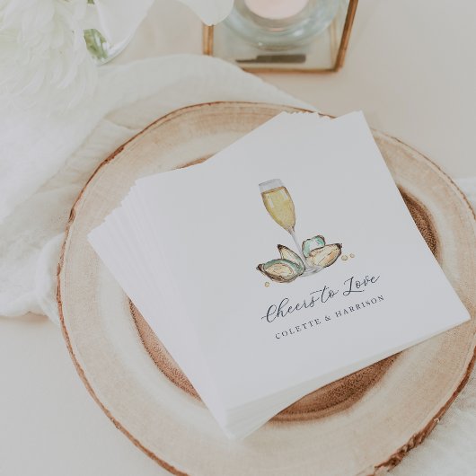 Aquarellmauer & Perle "Cheers to Liebe" Serviette