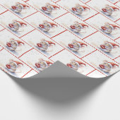 Aquarellmäuse in Schneeflocken Geschenkpapier (Ecke)