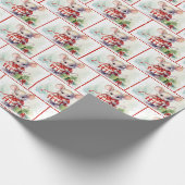 Aquarellmäuse in Schneeflocken Geschenkpapier (Ecke)