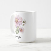 Aquarellmäuse Tasse, Individuelle Name Geschenk fü Kaffeetasse (Vorderseite Links)