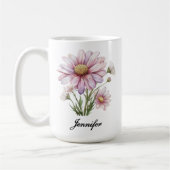 Aquarellmäuse Tasse, Individuelle Name Geschenk fü Kaffeetasse (Links)