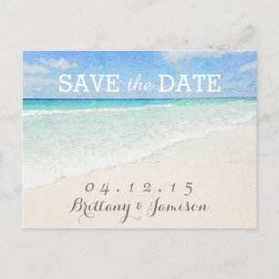 Aquarellmeer   Beach Save the Date Postkarte