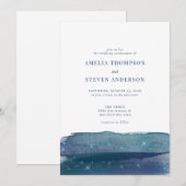 Aquarellmeer | Blue Wedding Einladung (Vorne/Hinten)