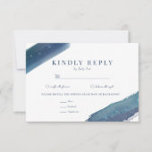 Aquarellmeer | Blue Wedding RSVP Karte (Vorderseite)