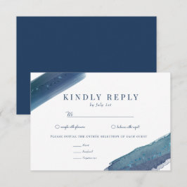 Aquarellmeer | Blue Wedding RSVP Karte