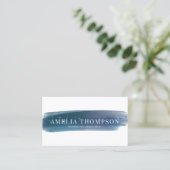Aquarellmeer | Navy Blue Visitenkarte (Stehend Vorderseite)