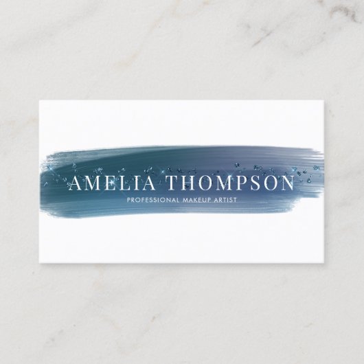 Aquarellmeer | Navy Blue Visitenkarte (Vorderseite)