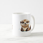 Aquarellmeere Otter Tasse - Ocean Lover Geschenk (VorderseiteRechts)