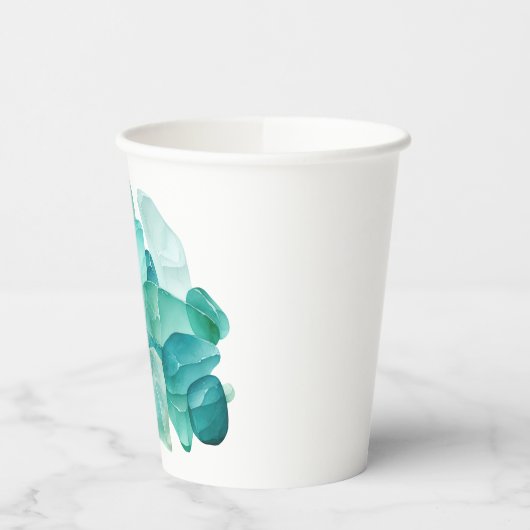 Aquarellmeerglas Beach Lover Pappbecher (Links)