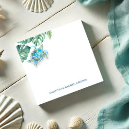 Aquarellmeerküste Tropische Vegetation Post-it Klebezettel