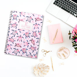 Aquarellmeerschildkröte Personalisierter Niedliche Notizblock