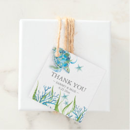 Aquarellmeerschildkröten Geschenke für Tags Geschenkanhänger