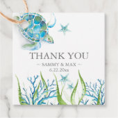 Aquarellmeerschildkröten Geschenke für Tags Geschenkanhänger (Vorderseite)