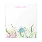 Aquarellmeerschildkröten-Stationery Notepad Notizblock (Vorderseite)