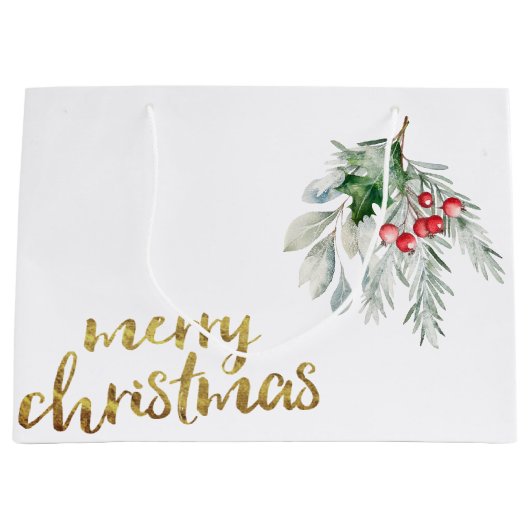 Aquarellmistletoe, Große Geschenktüte (Vorderseite)