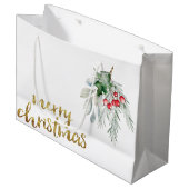 Aquarellmistletoe, Große Geschenktüte (Vorderseite Schrägansicht)