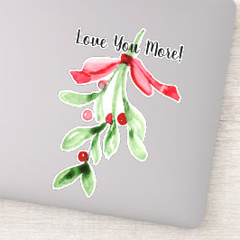 Aquarellmistletoe - WeihnachtsVinyl-Sticker Aufkleber