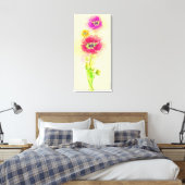 Aquarellmohn 2 leinwanddruck (Insitu (Schlafzimmer))