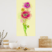 Aquarellmohn 2 poster (Küche)