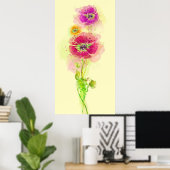 Aquarellmohn 2 poster (Heimbüro)