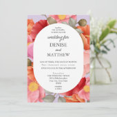 Aquarellmohn auf Baby Lavender Einladung (Stehend Vorderseite)