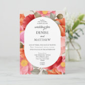 Aquarellmohn auf Cameo Beige Hintergrund Einladung (Stehend Vorderseite)