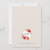 Aquarellmohn auf Cameo Beige Hintergrund Einladung (Rückseite)