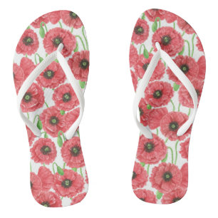 Aquarellmohn Badesandalen