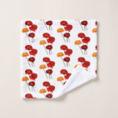 Aquarellmohn Badhandtuch Set (Waschlappen)