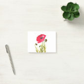 Aquarellmohn Blume Chic rustic Post-it Klebezettel (Büro)