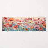Aquarellmohn Blume Feldmeditation Yogamatte (Vorderseite (Horizontal))
