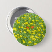 Aquarellmohn Button (Vorne & Hinten)