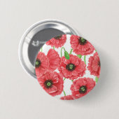 Aquarellmohn Button (Vorne & Hinten)