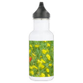 Aquarellmohn Edelstahlflasche (Rechts)