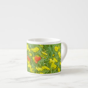 Aquarellmohn Espressotasse