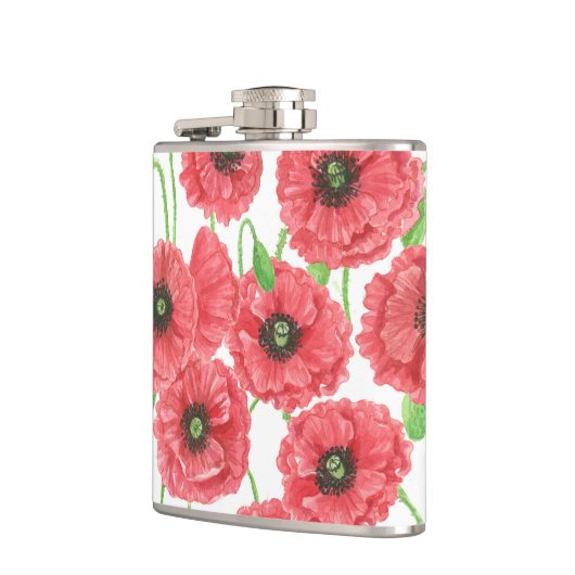 Aquarellmohn Flachmann (Links)