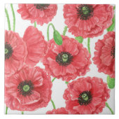 Aquarellmohn Fliese (Vorderseite)
